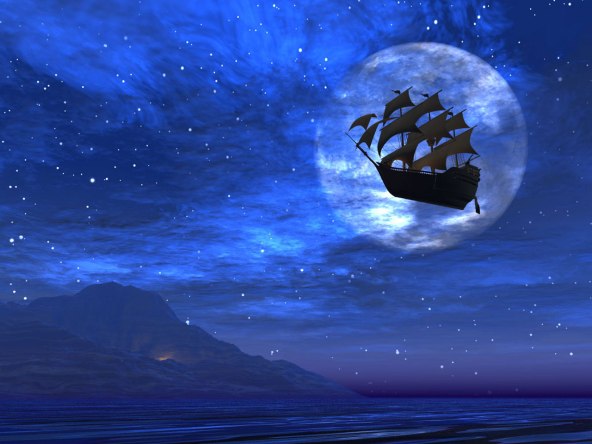 poetry blog ship in night sky